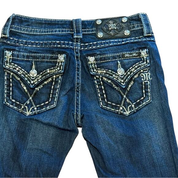 Miss Me Mid Rise Skinny Jeans Women's Size 25 Embellished Pocket Jeans - Picture 3 of 7
